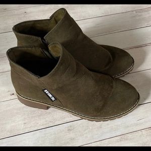 Hunter Green Ankle Booties